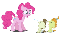 Size: 4500x2613 | Tagged: safe, artist:dipi11, pinkie pie, pound cake, pumpkin cake, earth pony, pegasus, pony, unicorn, baby cakes, g4, baby, baby pony, crying, diaper, female, high res, horn, male, mare, simple background, transparent background, vector