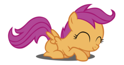 Size: 4000x2112 | Tagged: safe, artist:dipi11, scootaloo, pony, g4, cute, cutealoo, female, happy, simple background, solo, transparent background, vector