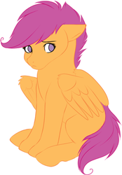 Size: 542x780 | Tagged: safe, artist:little-owlet, scootaloo, pegasus, pony, g4, female, solo