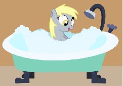 Size: 680x478 | Tagged: safe, artist:scootscoots, derpy hooves, g4, animated, female, filly