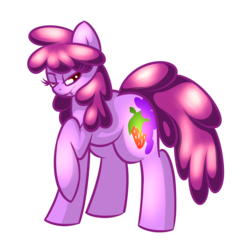 Size: 2400x2400 | Tagged: safe, artist:goldenmercurydragon, berry punch, berryshine, vampire, g4, simple background, solo, transparent background
