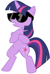 Size: 4000x5915 | Tagged: safe, artist:dipi11, twilight sparkle, pony, g4, may the best pet win, .ai available, absurd resolution, bipedal, deal with it, female, simple background, solo, sunglasses, swag, transparent background, vector
