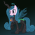 Size: 3000x3000 | Tagged: safe, artist:ohitison, princess cadance, queen chrysalis, alicorn, pony, g4, clothes, costume, female, halloween, halloween costume, holiday, mask, solo, trick or treat