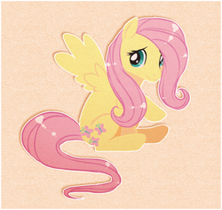 Size: 608x573 | Tagged: safe, artist:vanillacrepe, fluttershy, pony, g4, female, solo
