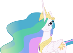 Size: 4410x3211 | Tagged: safe, artist:cthulhuandyou, princess celestia, pony, g4, bedroom eyes, female, mare, simple background, solo, svg, transparent background, vector
