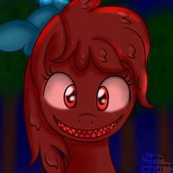 Size: 500x500 | Tagged: safe, artist:freefraq, oc, oc only, oc:shiny slime, goo pony, original species, halloween, joke, nightmare night, slime, solo, tumblr