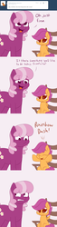 Size: 750x3000 | Tagged: safe, artist:php199, cheerilee, scootaloo, earth pony, pegasus, pony, oh dat cheerilee, g4, comic, eyes closed, female, filly, iwtcird, mare, meme