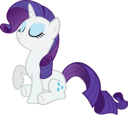 Size: 3776x3400 | Tagged: safe, artist:cthulhuandyou, rarity, pony, unicorn, g4, eyes closed, female, horn, mare, simple background, sitting, solo, transparent background, vector