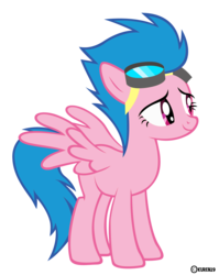 Size: 4000x5028 | Tagged: safe, artist:kuren247, firefly, spitfire, pegasus, pony, g1, g4, female, g1 to g4, generation leap, goggles, mare, recolor, simple background, solo, spread wings, transparent background, wings