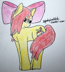 Size: 500x553 | Tagged: safe, artist:2spookyinadalek, apple bloom, g4, 30 minute art challenge, older