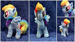 Size: 900x506 | Tagged: safe, artist:bitterxtea, rainbow dash, pony, g4, irl, photo, plushie, solo