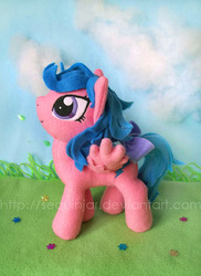 Size: 474x652 | Tagged: safe, artist:sequinjar, firefly, pony, g1, g4, g1 to g4, generation leap, irl, photo, plushie, solo