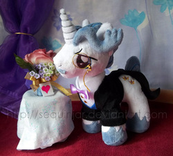 Size: 600x543 | Tagged: safe, artist:sequinjar, fancypants, pony, unicorn, g4, irl, male, photo, plushie, solo, stallion