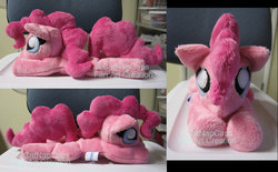 Size: 900x558 | Tagged: safe, artist:catnapcaps, pinkie pie, earth pony, pony, g4, beanie (plushie), irl, photo, plushie, solo