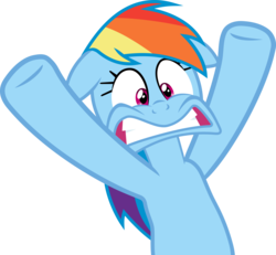 Size: 4000x3703 | Tagged: safe, artist:thorinair, rainbow dash, pegasus, pony, g4, the mysterious mare do well, female, rainbow dash is best facemaker, simple background, solo, transparent background, vector