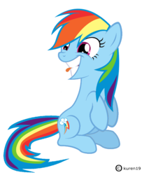 Size: 656x808 | Tagged: safe, artist:kuren247, rainbow dash, earth pony, pony, g4, big grin, simple background, transparent background, vector, wingless