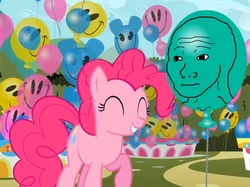 Size: 800x598 | Tagged: safe, edit, edited screencap, screencap, pinkie pie, g4, the return of harmony, balloon, that feel