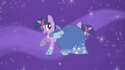 Size: 500x281 | Tagged: safe, artist:capnpea, edit, twilight sparkle, g4, clothes, dress, gala dress