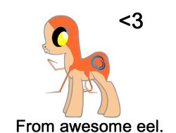 Size: 900x675 | Tagged: safe, artist:awesomeeel, english, pony crab, side view, simple background, solo, text, wat, white background