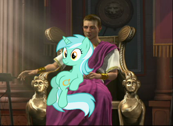 Size: 846x616 | Tagged: safe, lyra heartstrings, g4, augustus caesar, civilization, civilization v, sitting, sitting lyra