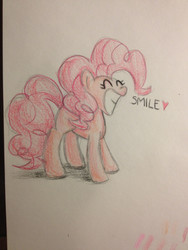 Size: 900x1200 | Tagged: safe, artist:dream-star-slash, pinkie pie, g4, sketch, smiling