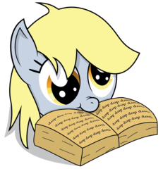 Size: 1000x1081 | Tagged: safe, artist:chubble-munch, derpy hooves, pegasus, pony, g4, book, derp, female, mare