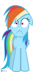 Size: 2000x4332 | Tagged: safe, artist:kuren247, rainbow dash, g4, shocked, simple background, transparent background, vector