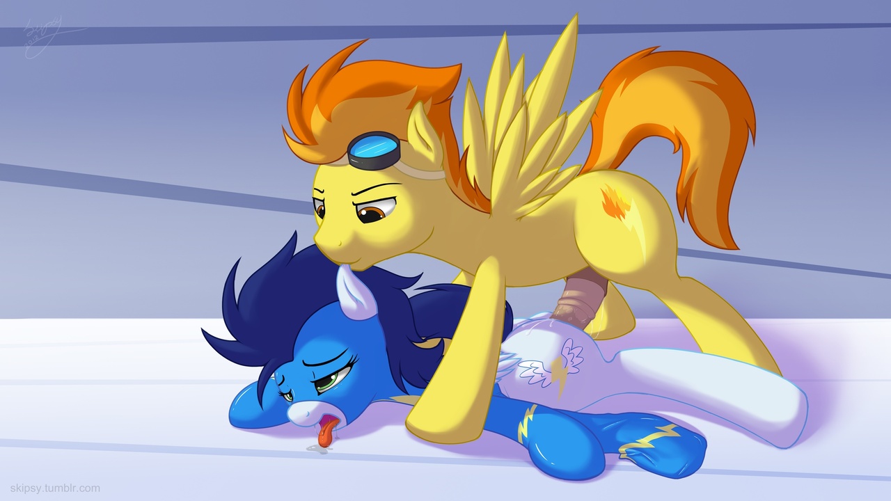 #113726 - explicit, artist:skipsy, soarin&apos;, spitfire, pegasus, <b>pony</b>, g...