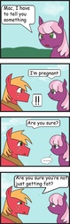 Size: 852x2685 | Tagged: safe, artist:lazyfiz, big macintosh, cheerilee, earth pony, pony, g4, comic, male, pregnant, ship:cheerimac, shipping, stallion, straight