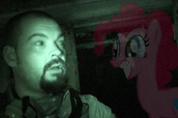 Size: 728x484 | Tagged: safe, pinkie pie, ghost, human, g4, aaron, aaron goodwin, ghost adventures, irl, photo, see-through