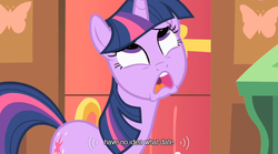 Size: 640x355 | Tagged: safe, screencap, twilight sparkle, a bird in the hoof, g4, youtube caption