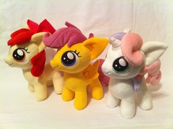 Size: 2592x1936 | Tagged: safe, artist:planetplush, apple bloom, scootaloo, sweetie belle, pony, g4, cutie mark crusaders, irl, photo, plushie