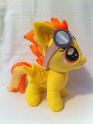 Size: 1936x2592 | Tagged: safe, artist:planetplush, spitfire, pony, g4, female, filly, goggles, irl, photo, plushie, solo