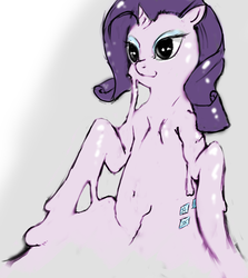 Size: 1280x1433 | Tagged: safe, artist:doppelgaenger, rarity, goo pony, original species, g4, 30 minute art challenge, female, melting, solo