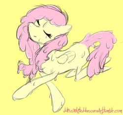 Size: 444x418 | Tagged: safe, fluttershy, goo pony, original species, g4, 30 minute art challenge, female, flutterbutter, solo