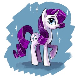 Size: 485x500 | Tagged: safe, artist:silverkiwi78, rarity, pony, unicorn, g4, female, looking up, mare, raised hoof, solo, sparkles