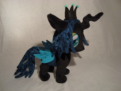 Size: 3072x2304 | Tagged: safe, artist:planetplush, queen chrysalis, changeling, changeling queen, g4, female, filly, high res, irl, photo, plushie, solo