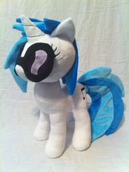 Size: 1936x2592 | Tagged: safe, artist:planetplush, dj pon-3, vinyl scratch, pony, g4, glasses, irl, photo, plushie, solo