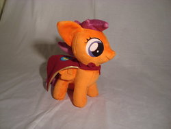 Size: 900x675 | Tagged: safe, artist:planetplush, scootaloo, pony, g4, cape, clothes, irl, photo, plushie, solo