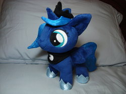 Size: 900x675 | Tagged: safe, artist:planetplush, princess luna, pony, g4, female, filly, irl, photo, plushie, solo, woona, younger