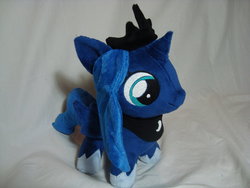 Size: 900x675 | Tagged: safe, artist:planetplush, princess luna, pony, g4, female, filly, irl, photo, plushie, solo, woona, younger
