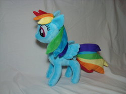 Size: 900x675 | Tagged: safe, artist:planetplush, rainbow dash, pegasus, pony, g4, female, irl, mare, photo, plushie, solo