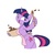 Size: 705x700 | Tagged: safe, artist:carnifex, twilight sparkle, anthro, g4, apron, baking, breasts, clothes, female, naked apron, solo, spoon