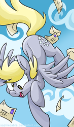 Size: 391x670 | Tagged: safe, artist:spainfischer, derpy hooves, pegasus, pony, g4, female, mail, mare, solo