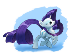 Size: 1215x860 | Tagged: safe, artist:underpable, rarity, pony, g4, female, long mane, solo