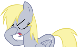 Size: 2222x1347 | Tagged: dead source, safe, artist:darth-biomech, derpy hooves, pegasus, pony, g4, alternate hairstyle, annoyed, eyes closed, facehoof, female, folded wings, frown, mare, open mouth, recolor, simple background, solo, transparent background, vector