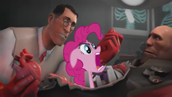 Size: 1278x719 | Tagged: safe, pinkie pie, g4, crossover, forever, heavy (tf2), medic, medic (tf2), team fortress 2