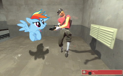 Size: 1440x900 | Tagged: safe, edit, rainbow dash, g4, crossover, scout (tf2), team fortress 2