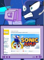 Size: 566x768 | Tagged: safe, princess luna, pony, g4, exploitable meme, male, meme, sonic the hedgehog, sonic the hedgehog (series), tv meme