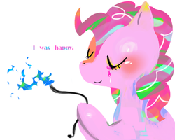 Size: 1000x800 | Tagged: safe, pinkie pie, g4, crying, pixiv, psychedelic